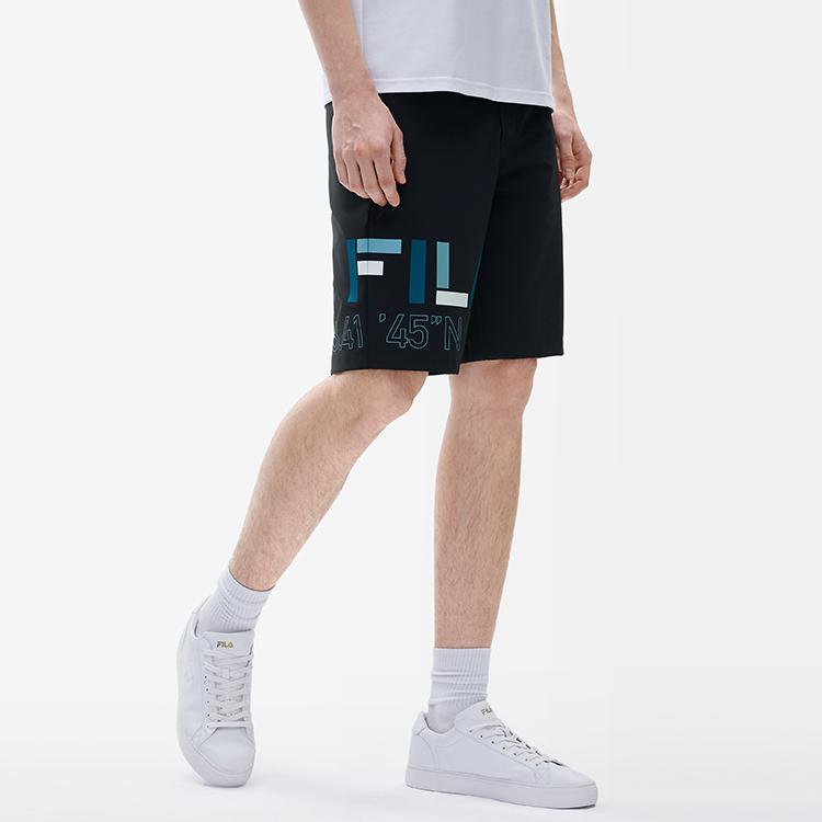 Fila SS22 Color Block Logo Simple Woven Mid Rise Fitted Casual Shorts Men Shorts Legendary-Blue F11M227803F-NV