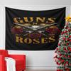 "Guns N' Roses Logo with Pistols and Roses" Pattern Wall Hanging Tapestry Decorative Tapestry Home Decor for Bedroom and Living Room