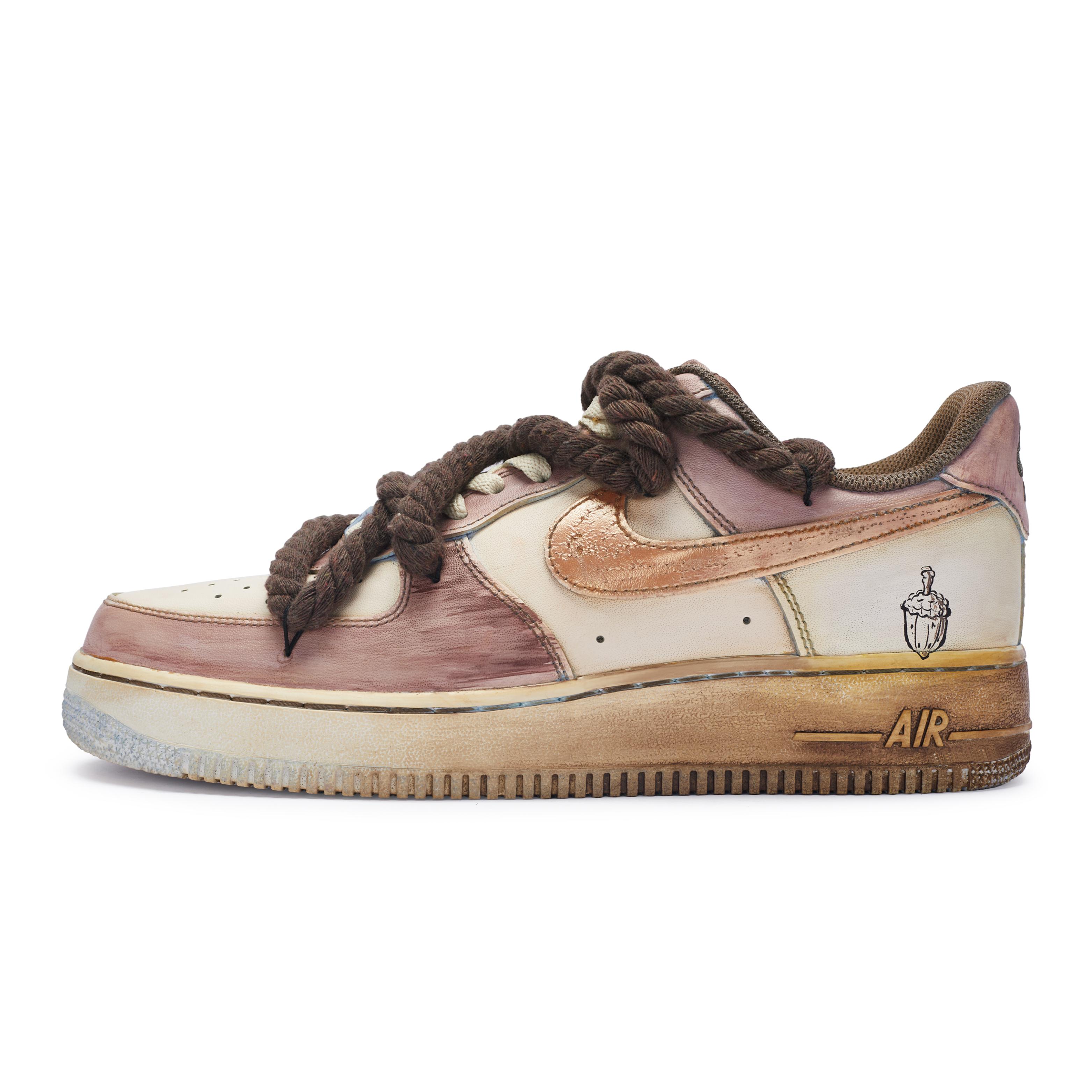 

Nike Air Force 1 811 Manufacturing, Acorn Brown Low top Skateboard Shoes GS Khaki Brown DH2920-111(Team80-) 38