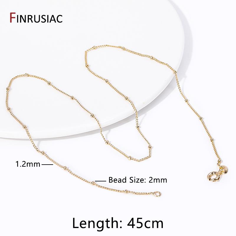 High Quality 18K Real Gold Plated Necklace Chains For Jewelry Making,  Brass Chains For Necklace Making, DIY Jewelry Findings