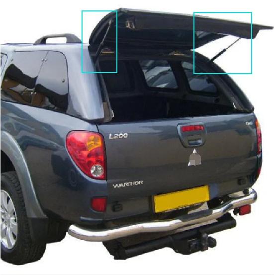 Plynové vzpěry zadního okna pro hardtop 485MM pro Mitsubishi L200 Triton Strada Hunter KA/KB 2005-2014 Plynové vzpěry Tlumiče