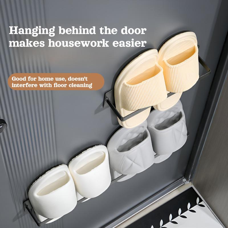 Door Shoe Rack Magnetic Wall-Mounted Shoe Rack Security Door Iron Door Bedroom Can Be Used For Slipper Rack Slipper Storage