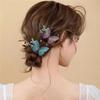Purple Flower Hair Combs Chinese Hairpins Clips Tassel Pendant Jewelry Women Hanfu Dress Cosplay Pearl Butterfly Headpieces