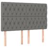 Tête de lit - Maison Exclusive - Gris foncé - 144 x 7 x 118/128 cm - Hauteur réglable
