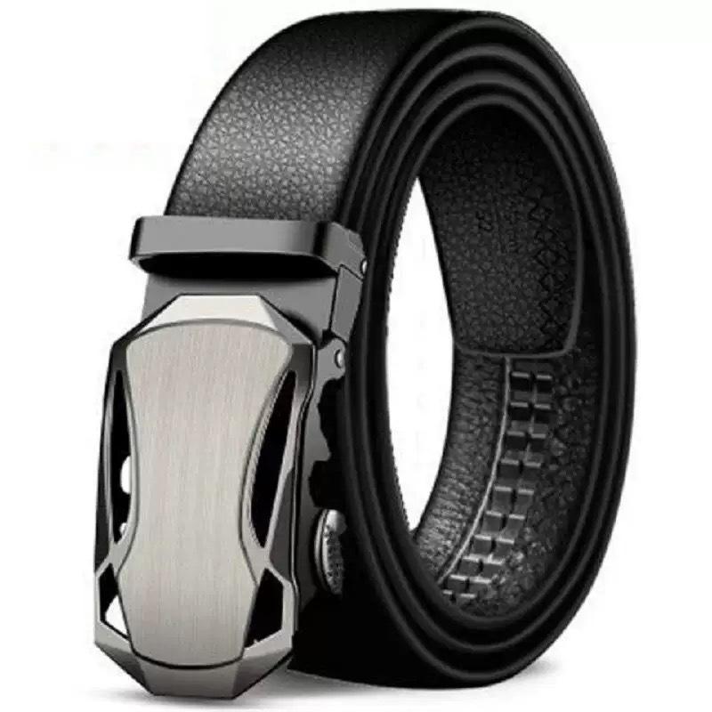 Trendy Youth & Middle-Aged Men's Genuine Leather Automatic Buckle Belt - Korean Style for Casual & Business Wear