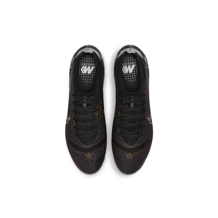 Nike Mercurial Vapor 14 Pro FG Black Metallic Gold Men Sneakers Metallic-Silver Cave-Stone DJ2846-007