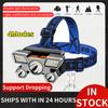 5 LED Flashlight Front Lantern Super Bright Headlamp 4 Modes Powerful Flashlight Outdoor Rechargeable Night Fishing Headlight