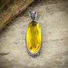 Lemon Topaz Gemstone Handmade 925 Sterling Silver Jewelry Pendant 2.56" M-169