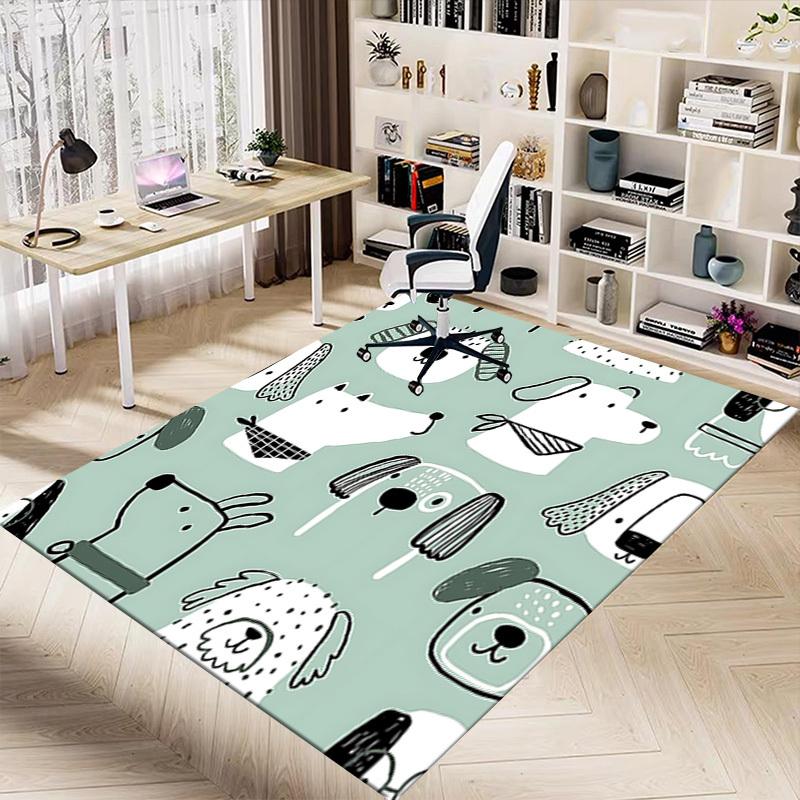 1PC Dogs Pattern Extra Large Non Slip Floor carpet, Office, family, bedroom Large Area Rug Indoor Rugs, Vibrant Colors
