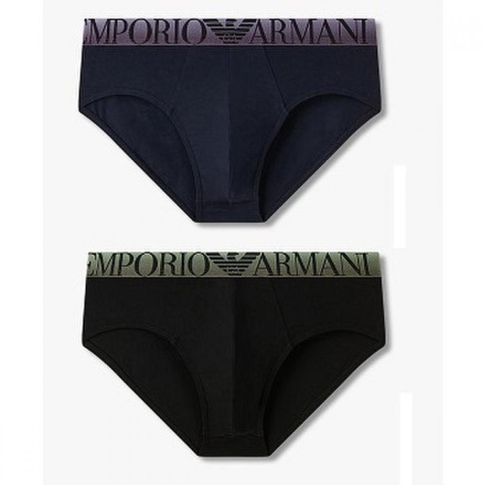 Emporio Armani Мужское Хлопковое Белье С Градиентной Полосой Набор 2 0815111017 0815111018 L(105)