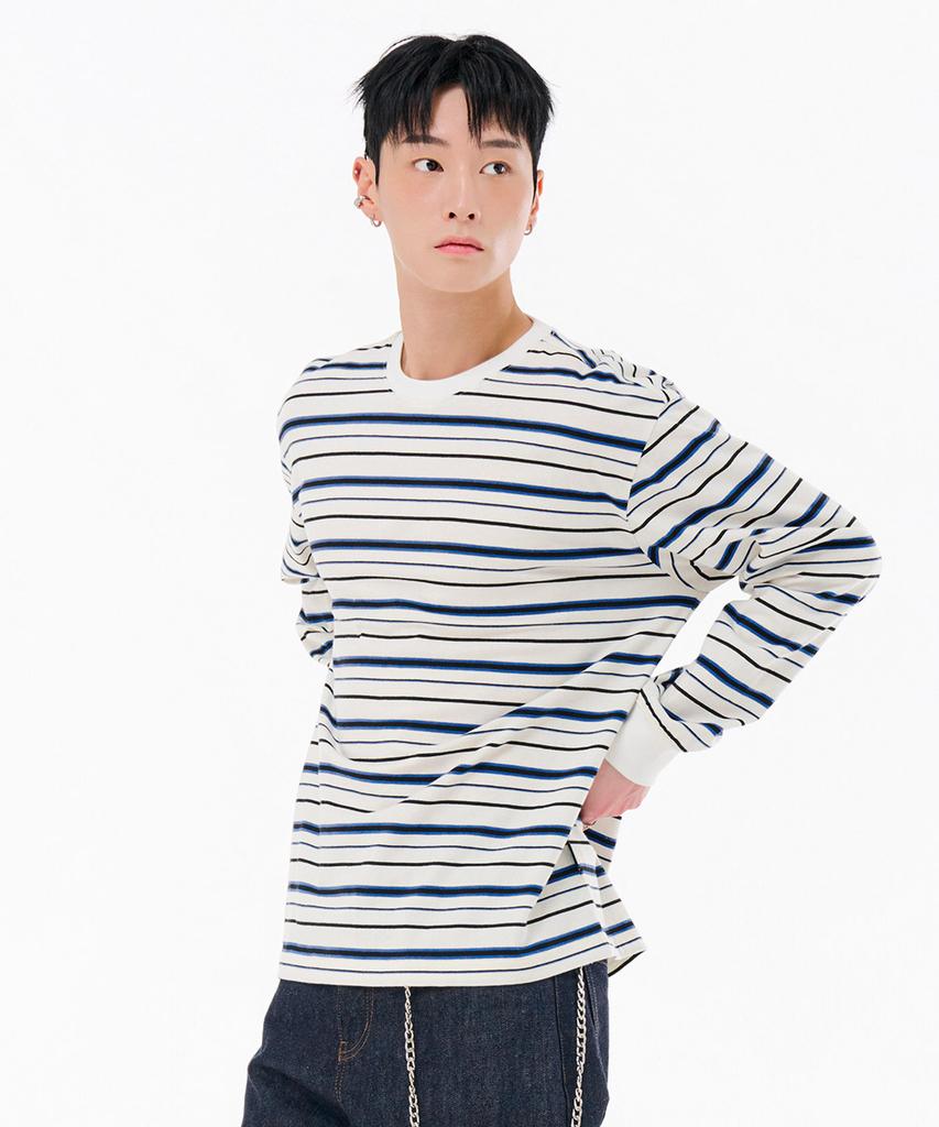 CHASECULT Men'S Striped Long Sleeve T-Shirt-Fark5113B01