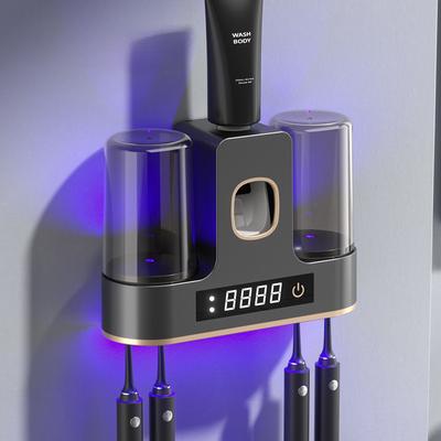 1PC UV Toothbrush Sterilizer Smart Tooth Cup Drying No Punching Wall-mounted Rack Sterilization Toilet Storage