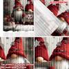 Set Of 2 Flat Printing Fashionable Christmas Curtains Gnomes Gifts Digital Printed Polyester Drapes Family Party Curtain Made