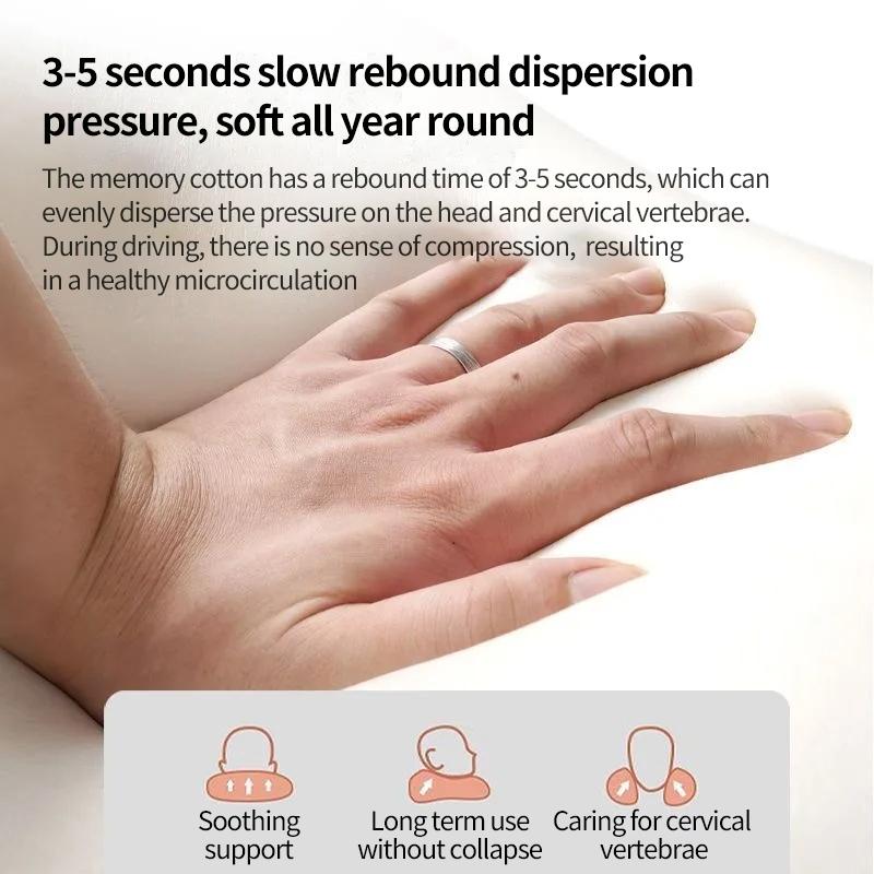 Memory Foam Car Seat Neck Pillow Waist Cushion Car Neck Cushion For Car Supplies Car Lumbar Support Universal Car Assesories