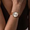 BUREI Womens Watch Analog Japanese Quartz Waterproof Wristwatch Popular Brand 38 mm Large Dial Leather Belt Simple Casual Lightweight Stylish Gift
