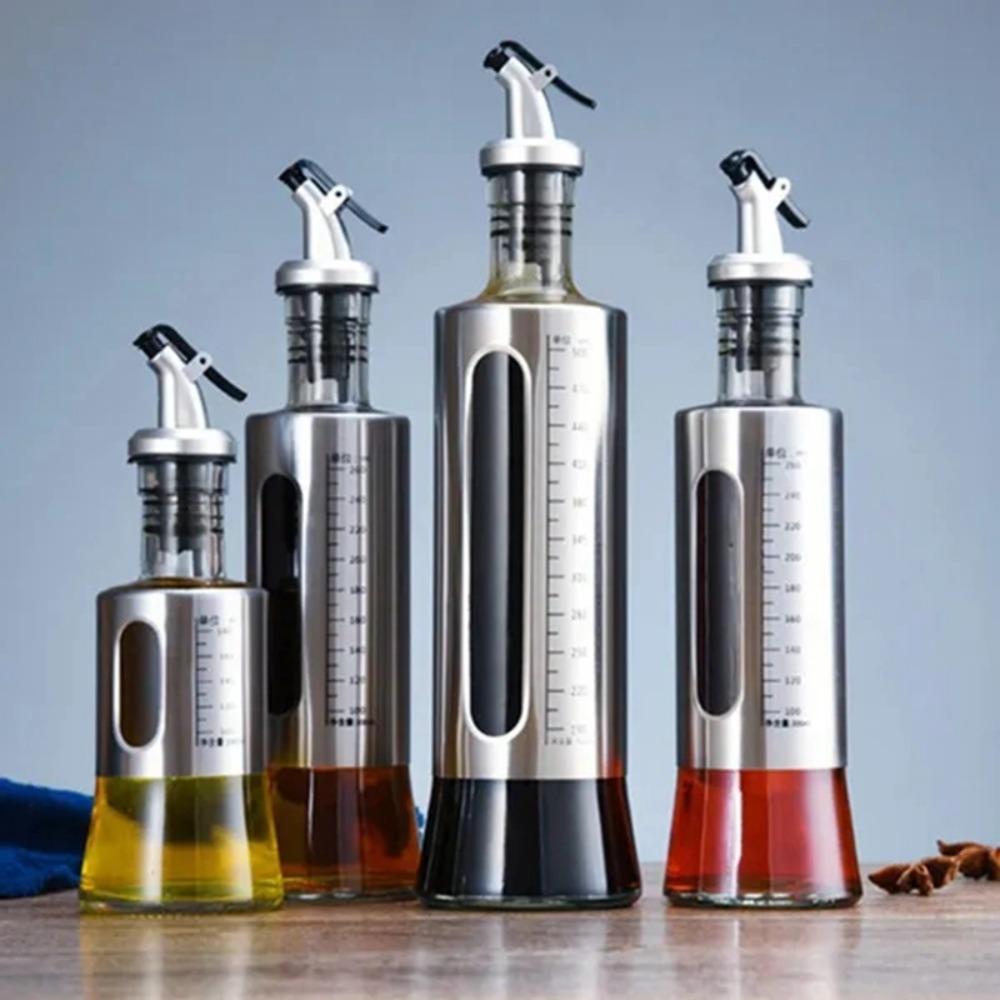 Vinegar Olive Oil Stainless Steel Oil Kettle Seasoning Storage Dispenser Cooking Tools Wine Bottle