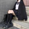 Japanese Fashion College Loose V-neck Cardigan  New Sweater Female Outer Wear Sweater Coat Japanese School Uniform