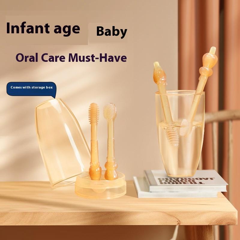 Baby Toothbrush Set Baby Silicone Soft Toothbrush Children's Oral Cleaning Baby Teeth Brush Tongue Coating Brush