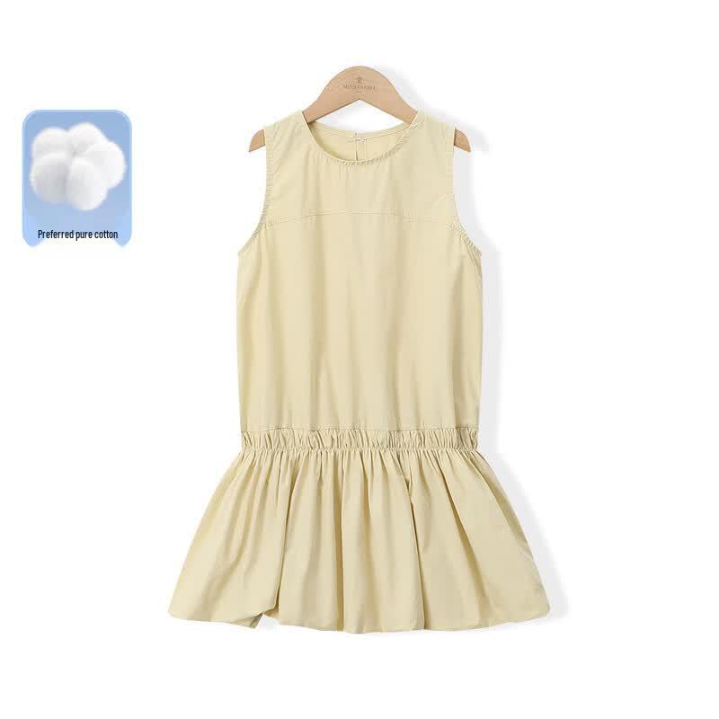 

MonTAGUT Girls Summer Petal Hem Sleeveless Dress 120