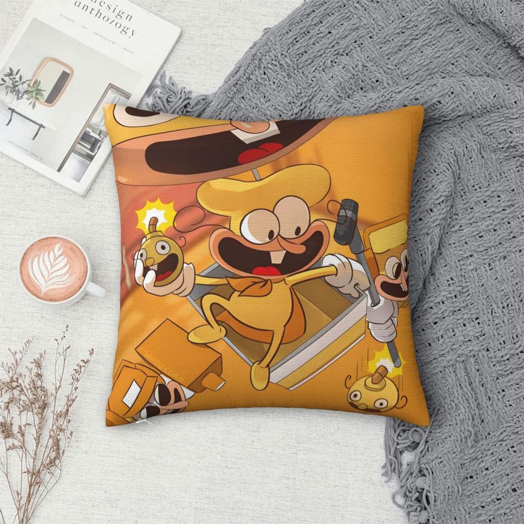 Almofadas para Amantes do Jogo Pizza Tower Capas de Almofada Estampadas Merch Capa de Almofada Capas de Almofada Decoração de Sofá Quadrado Multi Tamanho