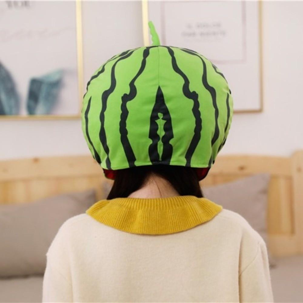 Soft Orange Hat Adjustable Strawberry Hat Funny Fruit Hat Cosplay Headgear