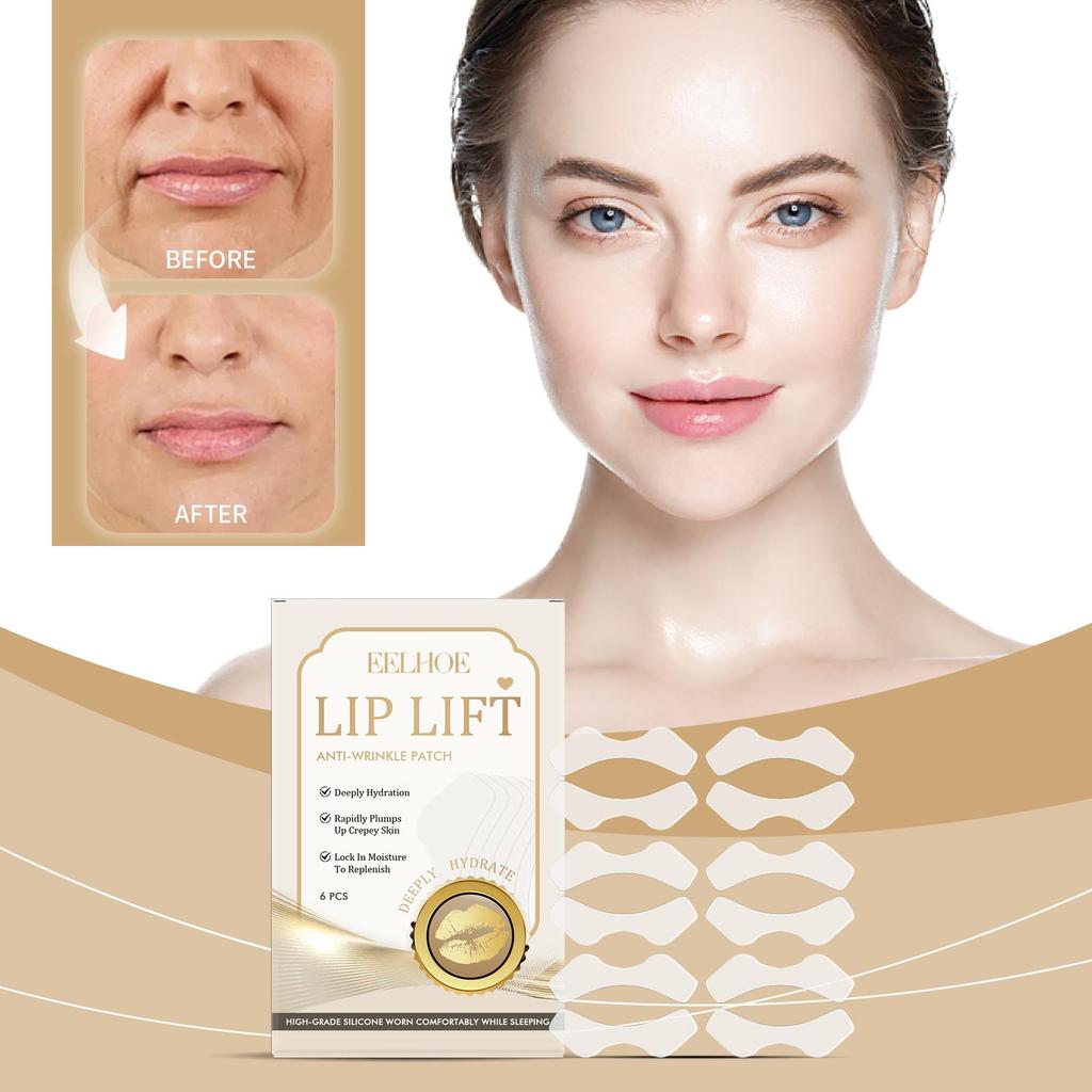 EELHOE Lippenpflege-Patches Feuchtigkeitsspendend und Nährend Lippenbereich Hydratation Peeling & Anti-Falten-Patches Für Lippen