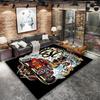 Dark Street Skull Pattern Square Carpet,Area Rug,Carpet Rug for Living Room Bedroom Sofa Playroom Decor,Non-slip Floor Mat,Holiday Birthday Gifts
