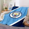 Manchester City Theme Printed Blanket - Perfect for Couch, Bed, Travel & Outdoor Use | Machine Washable, Cozy & Durable.
