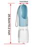 400ML Portable Dog Water Bottle PET Material Traveling Drinking Bowl Outside Feeding Puppy Water Container with Strip