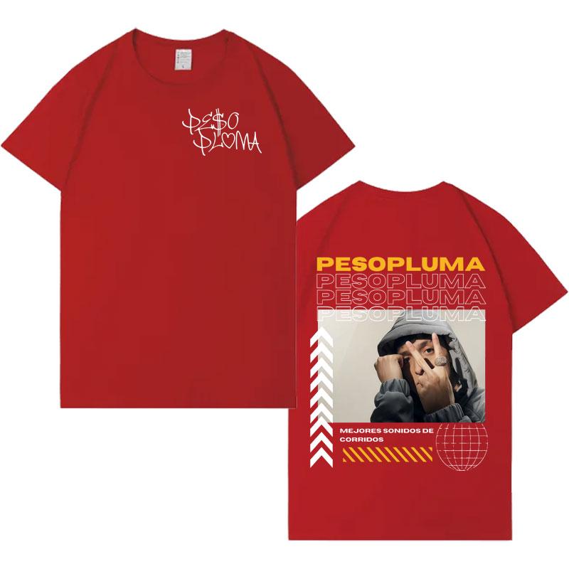 Singer Peso Pluma Hip Hop Graphics High Quality Tshrits Mens Casual T Shirt Oversized Short Sleeves Crewneck Cozy Clothes Unisex