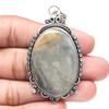 Pendant Polygram Jasper Gemstone Valentine'Day Gift Silver Jewelry 2.75"