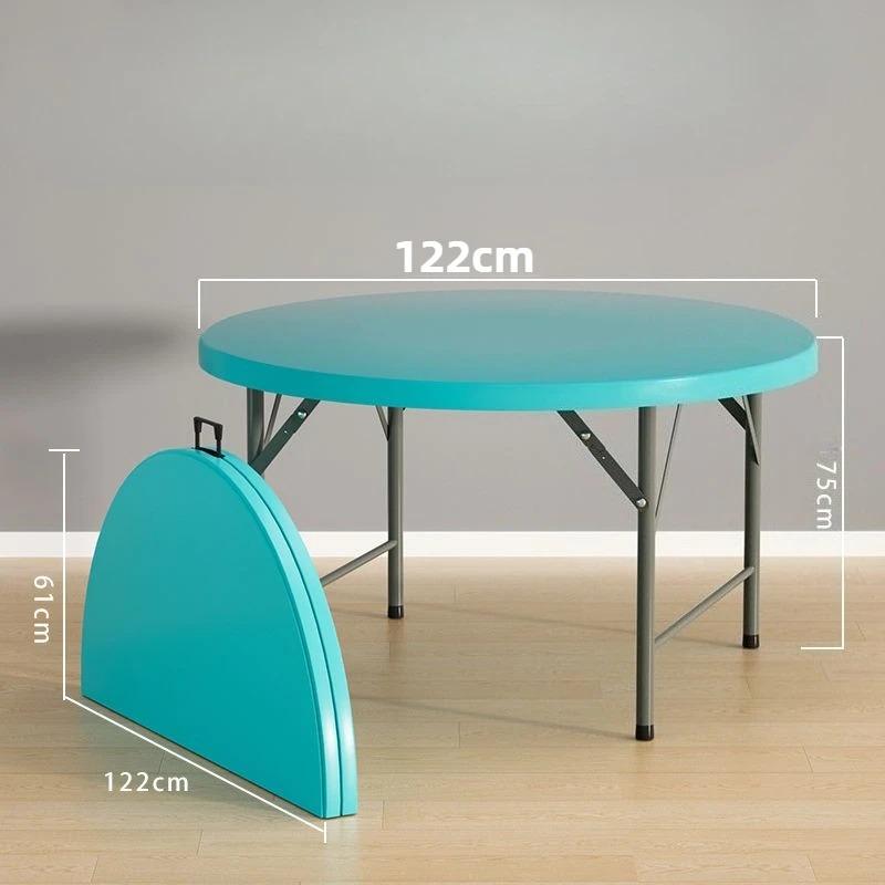 Folding Table Portable Dining Tables Elegant Simple Space Saves Round Table Economic Modern Plastic Foldable Tables Furniture