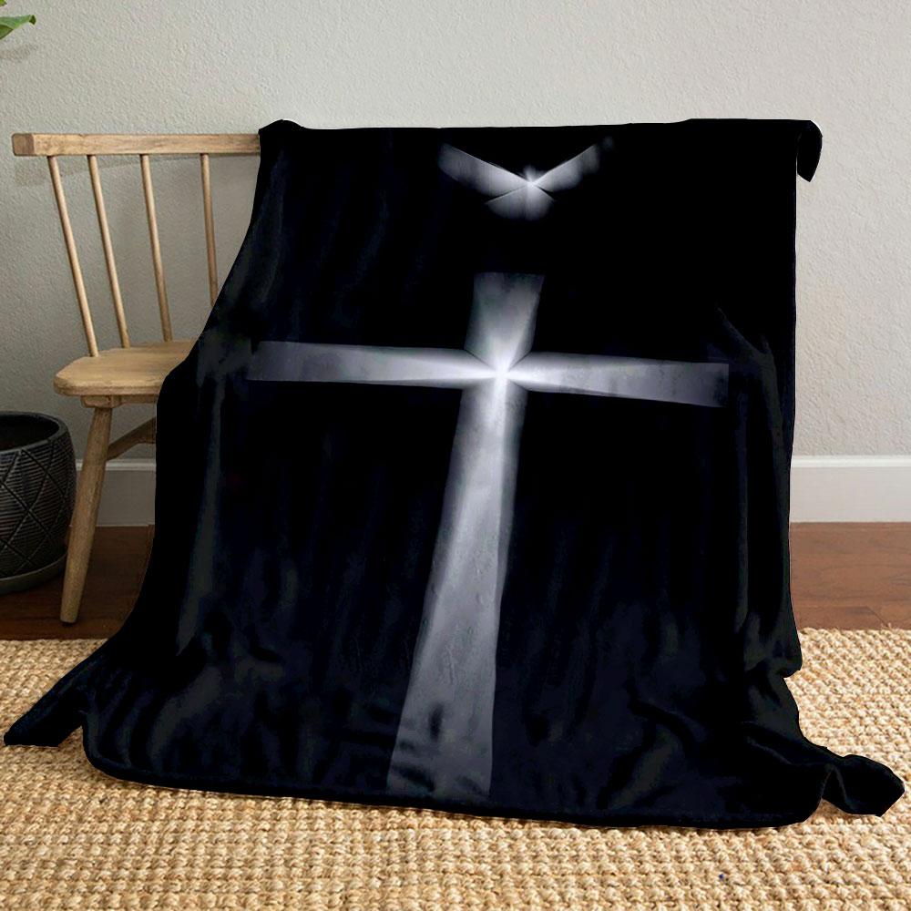 

Cross Holy Spirit Blanket Printed Blanket for Living Room Bed Couch lunch break Soft Cozy Blanket for Friend s festival Gift 80cm x 120cm