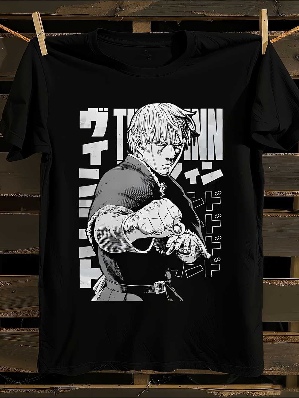 

Thorfinn Vinland Saga Anime T-Shirt Mens Tshirt Womens Tshirts with Letters Print Short Sleeves T-Shirt Casual Street Tee Shirt Top XXXL