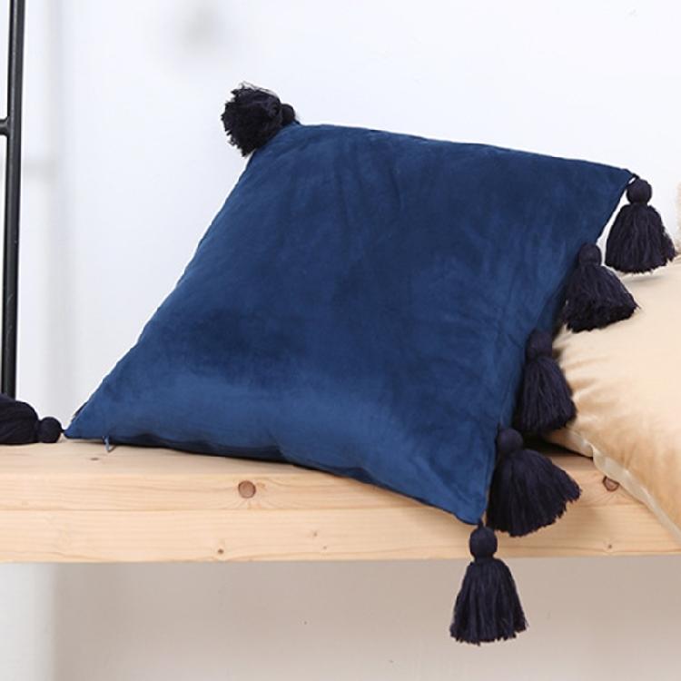 Bohemian Elegance Velvets Cushions Cover with Soft Tassels for Sofa and Bedroom Enhancement