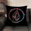Fashion VVolcomS LOGO Cushion Cover Natural Linen Organic Fabric DoubleSided Printing Sofa Home Decor Gift Pillow Case
