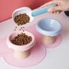 1pc ceramic cat bowl, pet bowl, ice cream bowl, high foot slanted mouth, neck protection, anti knock cat and dog bowl