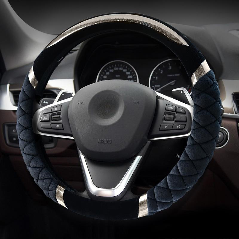 

Чехол на руль автомобиля короткий плюшевый теплый плюшевый модный теплый нескользящий товары для интерьера автомобиля чехол на руль общего назначения