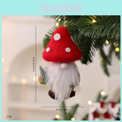 Christmas Gnome Hanging Decoration Mushroom Elf For Holiday Decor