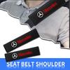 IJZN6 Cotton Car Seat Belt Shoulder Cover Pads Guard Protector Stickers For Mercedes Benz E260 E200 E300 W205 W212 W166 W176 W242