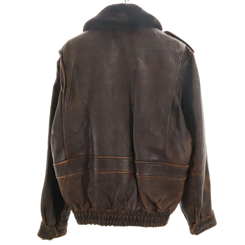 Harley Davidson 90s Old Leather Jacket 40 Brown G-1 Type with Liner Men's Used