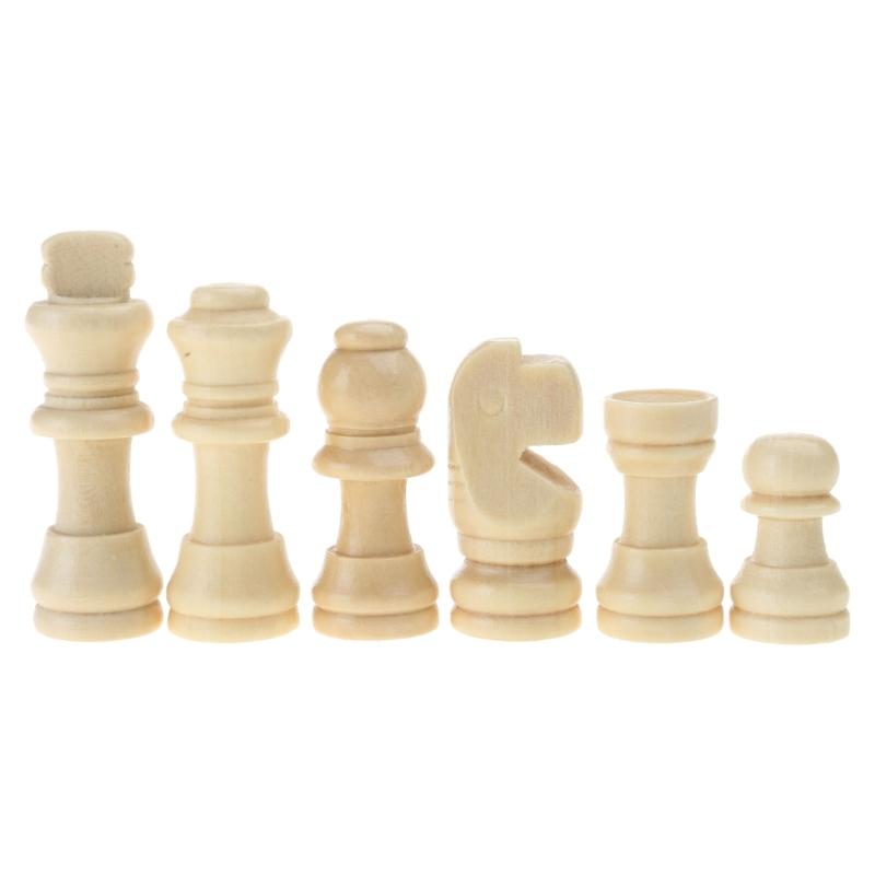 32Pcs Tournament Wood Chessmen with 2.2inch Chess Game Pieces of Missing Pieces