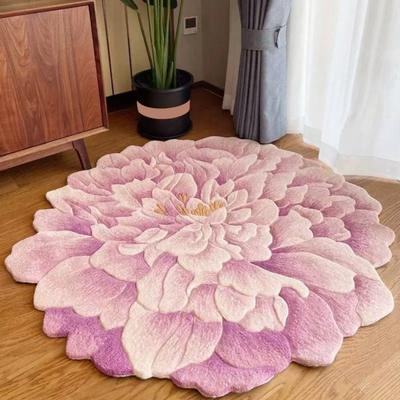 Çiçek Şeklinde Yer Matı Çiçekli Oturma Odası Halısı Kaymaz Banyo Matı Dahlia Gül Şakayık Lotus Halısı Banyo Yatak Odası Yurt Kreş Mutfak İçin