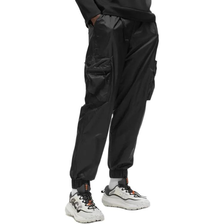 Nike Tech Solid Color Cuffed Pocket Woven Casual Pants Men Pants Black FB7911-010