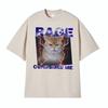 Funny Rage Consumes Me Comfort Angry Cat Meme Graphic TShirts Mens Clothing Vintage Classic 100 Cotton Oversized T Shirt Tops
