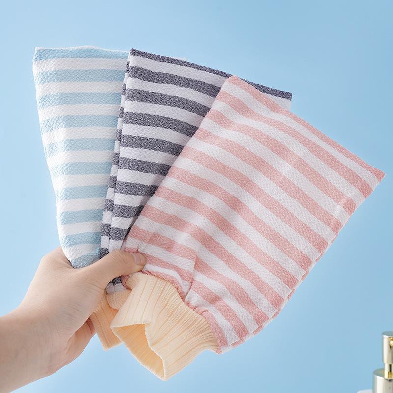 Exfoliating Double-Sided Bath Towel: Universal Painless Mud Removal Gloves with Coarse and Fine Sand for Adults