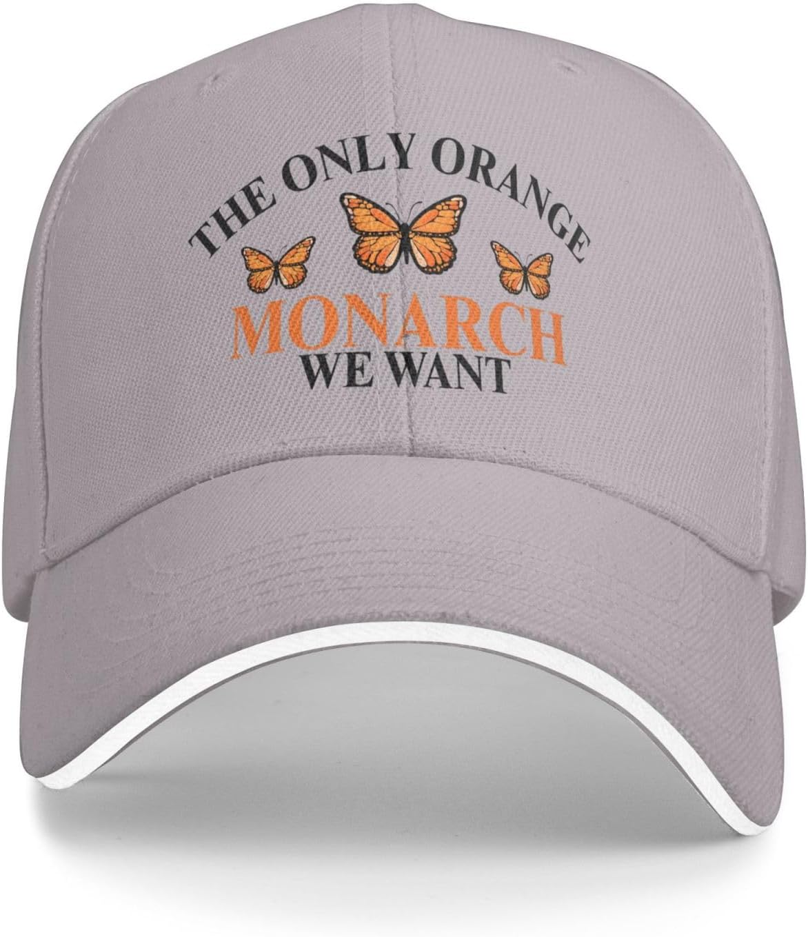 

The Only Orange Monarch We Want Butterfly Graphic Baseball Cap Polyester Adjustable Outdoor Sun Hat One Size