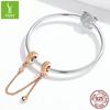S925 Silver Ziyun Beaded Bracelet with Silicone Accessories and Tire Safety Chain