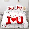 Love Bedding Set Single Twin Full Queen King Size Wedding Bed Set Aldult Kid Bedroom Duvetcover Sets 3D  Couple 035