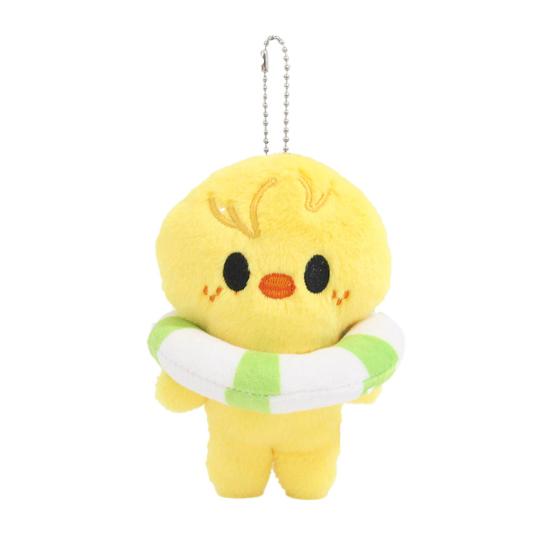Keychain Plush Pendant Anime Stuffed Figure Wearing Swim Ring Throw Pillows Keychain Pendant Room